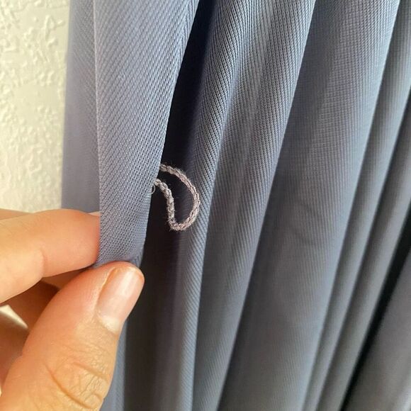 David’s Bridal Long High Neck Mesh Gown | Pewter | Size 6 | Formal Bridesmaid Pr - Picture 4 of 9